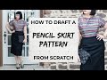 How To Make A Pencil Skirt Pattern // Drafting the Basic Pattern Set Skirt