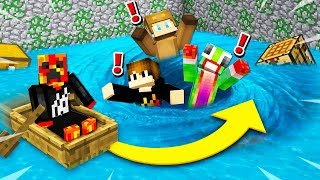 MINECRAFT RUN FROM THE FLOOD CHALLENGE with Unspeakable and Moose!