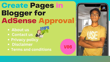 Create Pages in Blogger for AdSense Approval || how to create multiple pages in blogger 2022