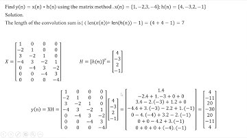 17 Convolution sum using Matrix method Example 2  | Convolution sum | LTI System | AL AMIN