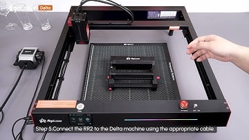 Tutorial Video-- How Delta connect rotary roller RR2 to engrave tumbler with LightBurn