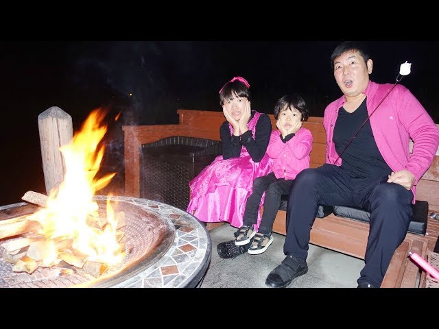 親子でキャンプファイヤーを楽しもう