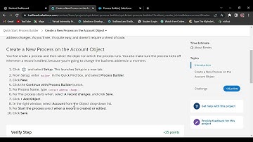 Create a New Process on the Account Object #salesforce
