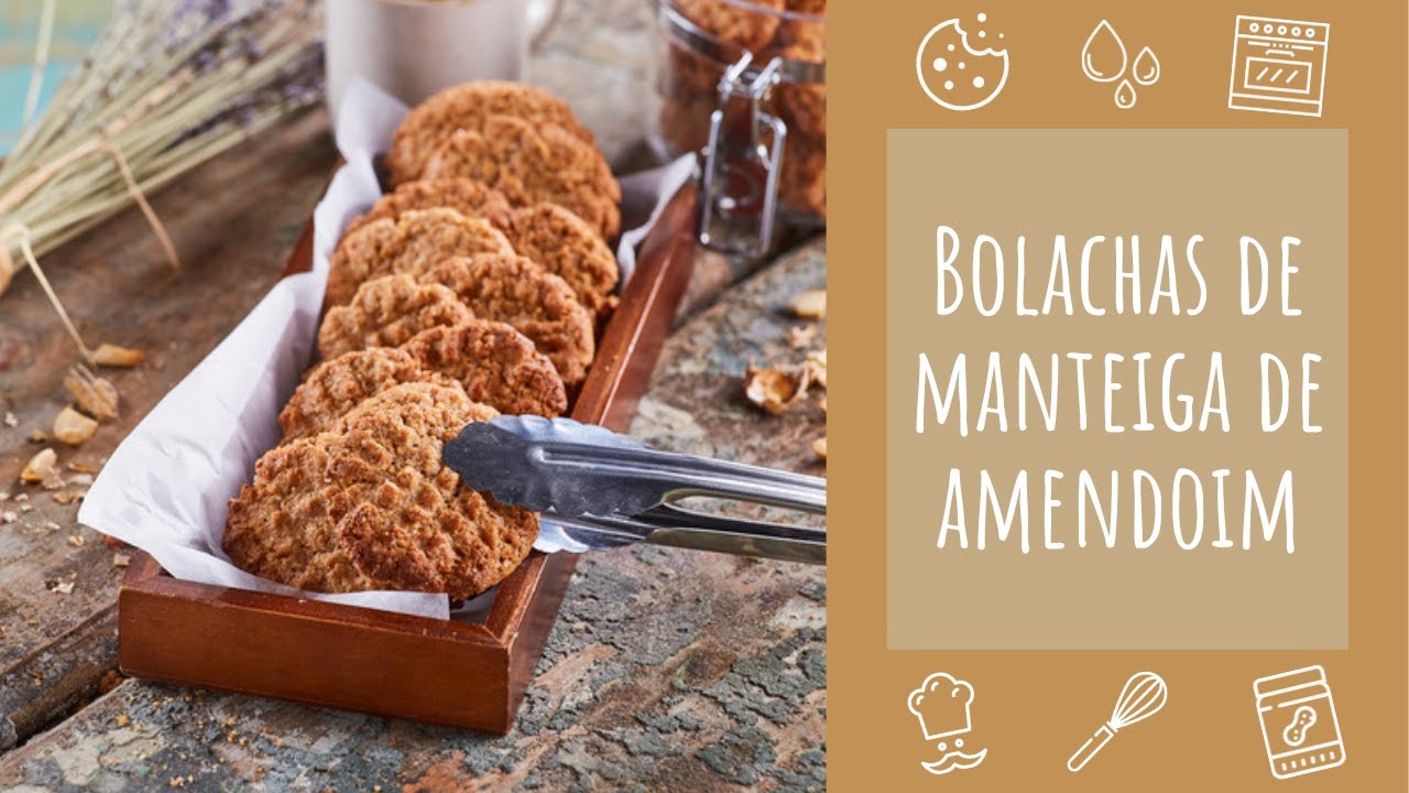 Receita de bolachas de manteiga de amendoim