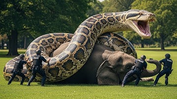 Brave Heroes Face GIANT Python in EPIC Battle to Save Mother Elephant | Animal Rescue | Freedom Paws