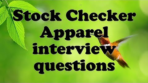 Stock Checker Apparel interview questions