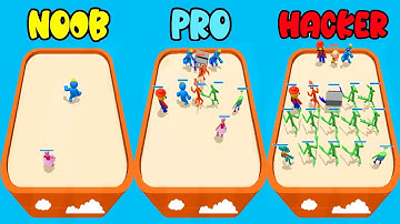 Merge Master: Rainbow Friends - NOOB vs PRO vs HACKER | Max Level of Rainbow Friends