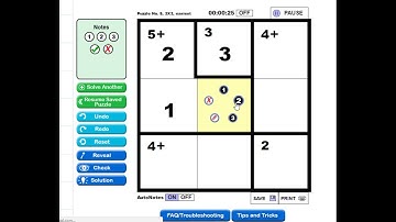 3x3 (+) Easiest - KenKen Puzzle #1