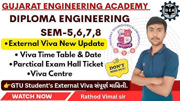 💥GTU External Viva New Update 2025🔥| Diploma Sem 5,6,7,8 💯| Viva Time Table,Centre & Hall Ticket#gtu