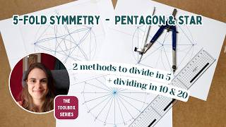 Divide the Circle in 5, 10 & 20 - 2 methods with compass and ruler