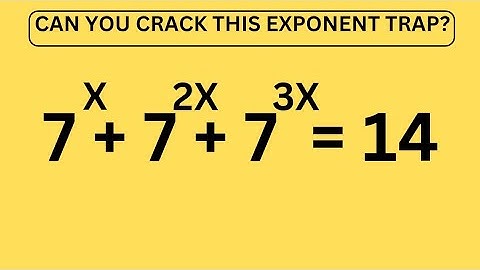 Only 1% Can Solve This Exponential Equation 😳