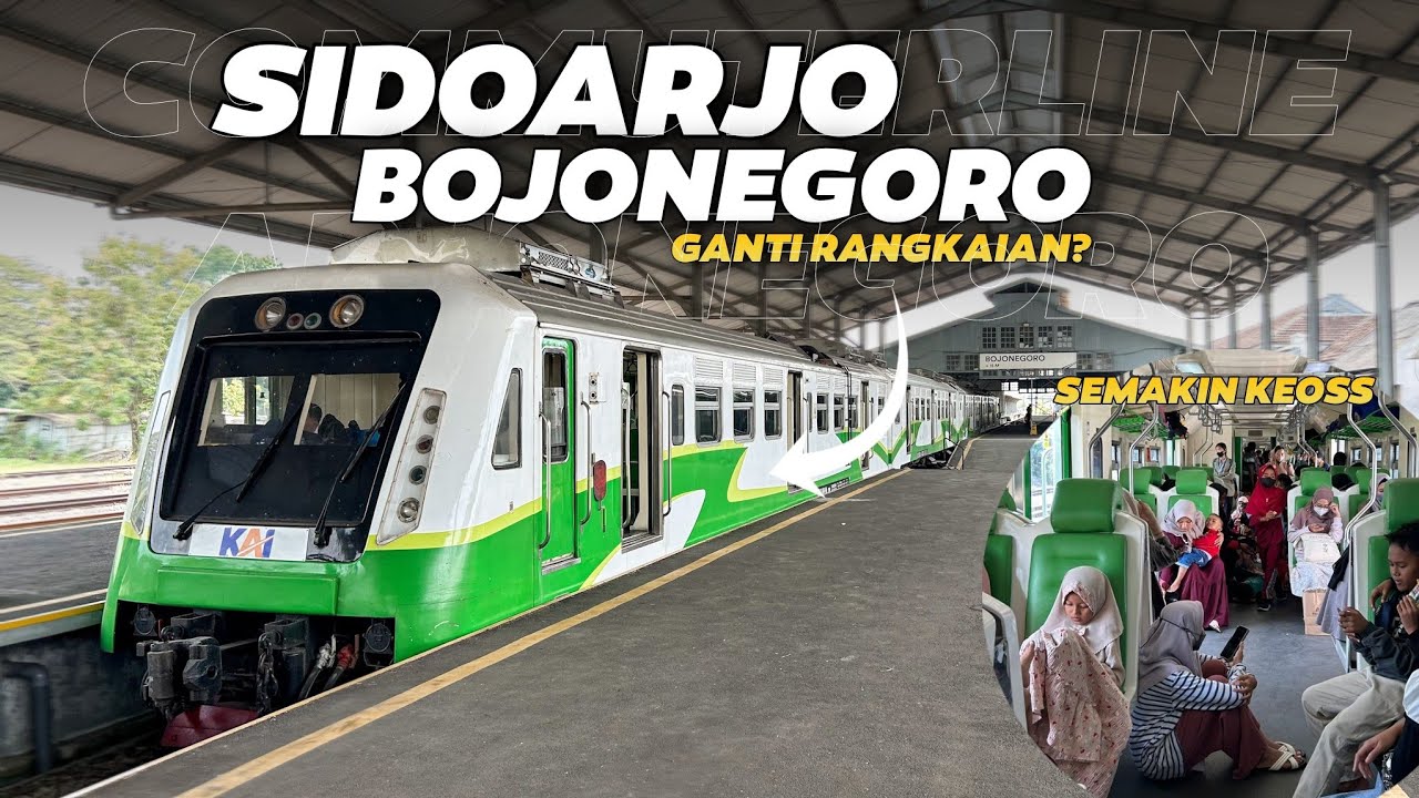KERETA SIDOARJO - BOJONEGORO GANTI RANGKAIAN !! PENUMPANG SAMPAI DUDUK BAWAH | Trip KA Arjonegoro