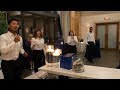 The Broadway Bunch (NYC)- One Day More (Les Miz) Singing Waiters Surprise