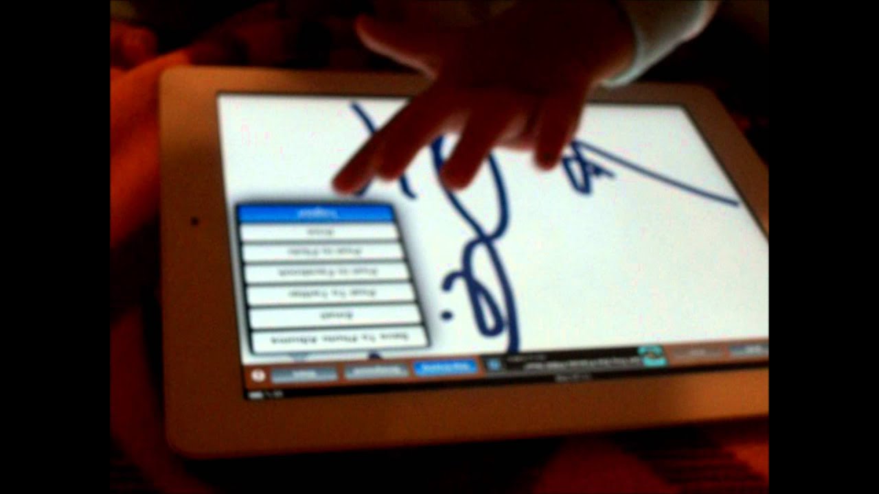 Draw Free app on ipad 2 and baby YouTube
