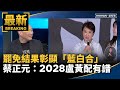 罷免結果彰顯 藍白合 蔡正元預測 2028盧黃配有譜 鏡新聞 罷免結果彰顯 藍白合 蔡正元預測 2028盧黃配有譜 鏡新聞