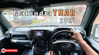 2021Mahindra Thar 4x4 Automatic - POV Test Drive | Rainy Day | Kerala road | Jonnxoo