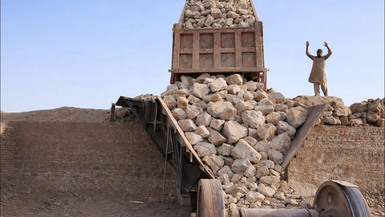 BIG ROCK 🪨 Crusher Machine - FULL Powerfull Process A Giant in Action-Big Rock Crushing#asmrvideo 