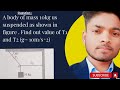 Free Body Diagram Question ❓Solve the tension force ....