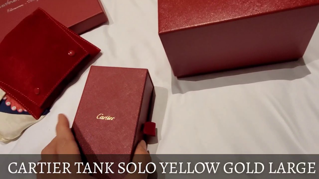 Unboxing Cartier Tank Solo Yellow Gold 