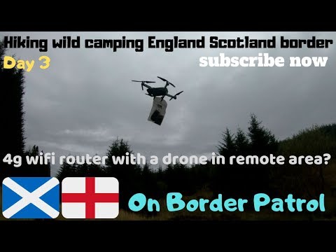 England Scotland Anglo-Scottish border patrol in Kershope Forest to Kielder Forest