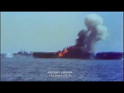 Kamikaze Attack 1944  (color restoration video)