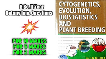 B.Sc. 2nd Year Botany || Important Questions For Exam ||