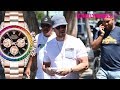 Mark Wahlberg Shows Off His New $200,000 Daytona Rainbow Rolex While Shopping At Nike