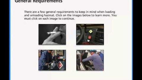 Hazmat - Loading / Unloading & Load Segregation Course Preview