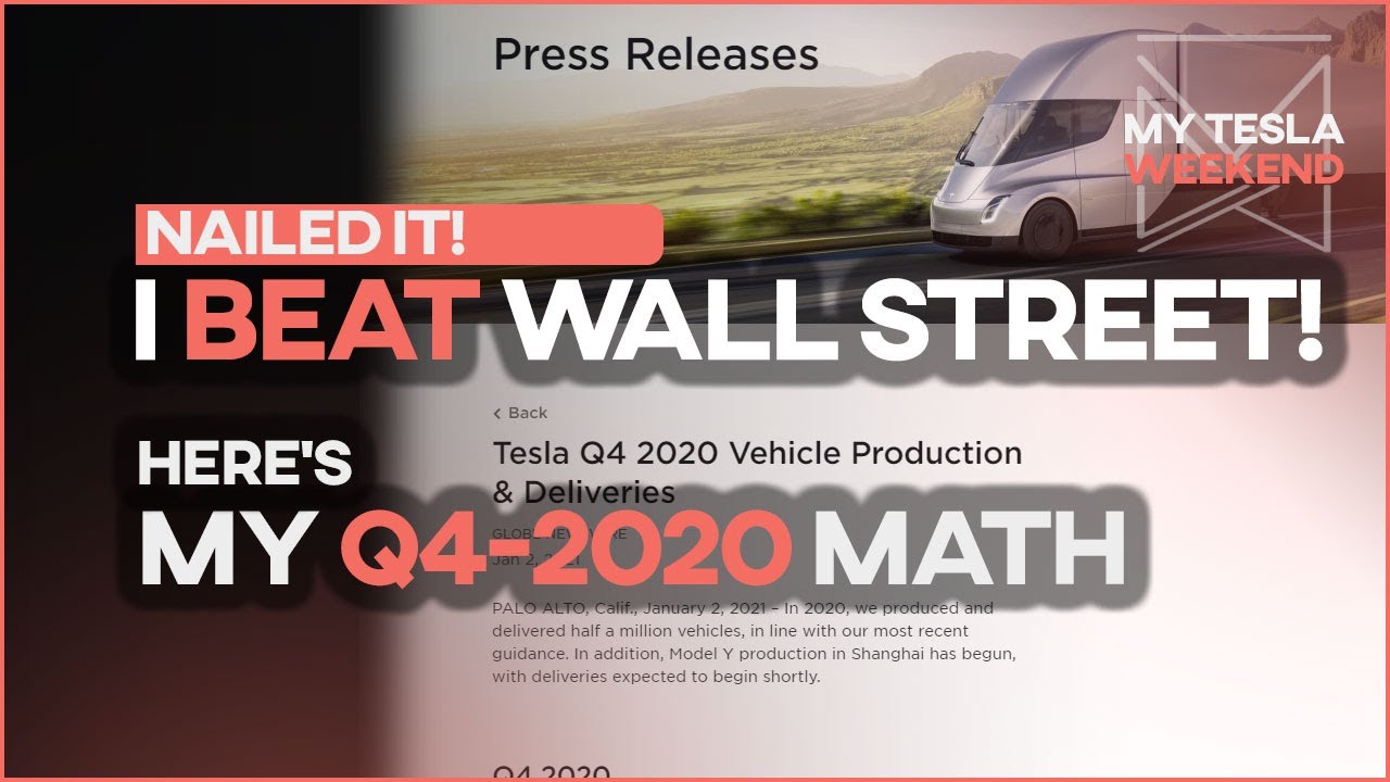 How I beat Wall Street's 2020 Tesla predictions - YouTube
