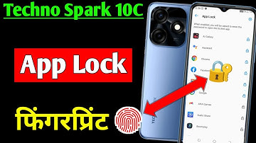 Techno Spark 10c app lock fingerprint setting | how to set app lock fingerprint techno Spark 10c