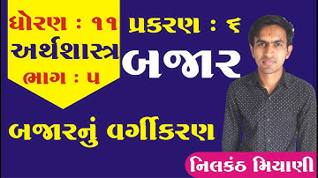 STD 11 Economics Ch 6 (બજાર) ભાગ 5 | ધોરણ 11 અર્થશાસ્ત્ર Ch 6 (બજાર) | Nilkanth Miyani