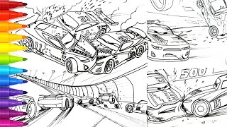 Compilation CARS 3 Next Gen Crashes . Cam Spinner, Chase, Danny, Combustr. Drawing and Coloring