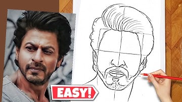 How to draw Shah Rukh Khan Drawing || SRK Drawing