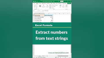 Quickly extract numbers only from text strings in Excel