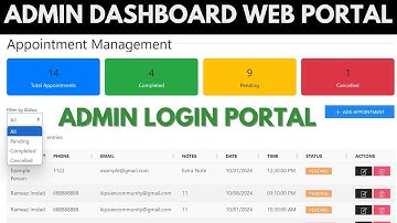Appointment Management Web App Dashboard with Google Sheets| Admin Dashboard Web App | B42