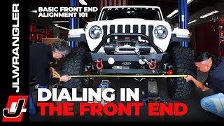 Jeep JL Wrangler Steering Component Check / Setting Tie Rod ToeIn and Recenter Steering Wheel
