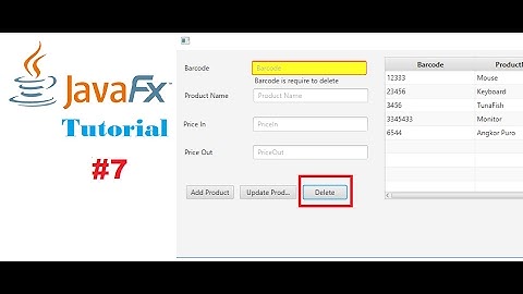 #07 JavaFx and SQL Server Tutorials |  Delete Data