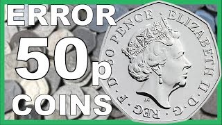 50p ERROR COINS TO LOOK FOR IN CIRCULATION WORTH ££££