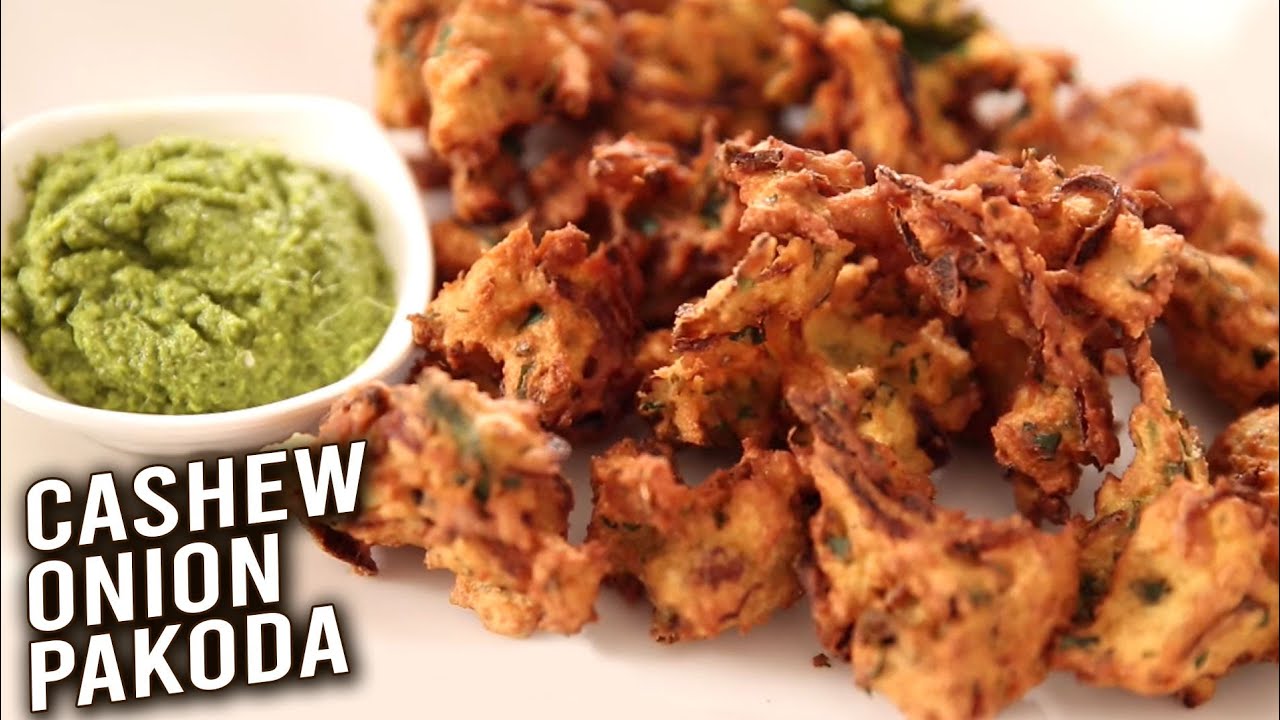 Cashew Onion Pakoda | How To Make Cashew Onion Fritters | Teatime Snacks | Easy Pakora Recipe |Ruchi | Rajshri Food