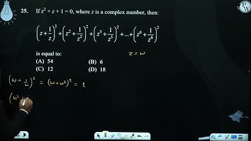 If z2 + z + 1 = 0, where z is a complex number, then: z+1z2+z2+1z22+z3+1z32+...+z6+1z62 is ....