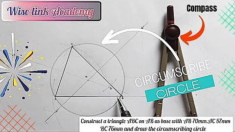 How to circumscribe circle in a triangle (Technical drawing)
