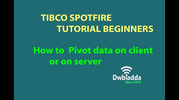 How to pivot data on client or on server | Tibco spotfire videos