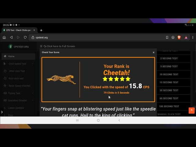 Click speed test - CPS Test Online - CMAGILE.COM 