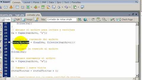 Contador de visitas simple con php