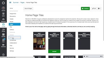 Customizing Canvas Course Homepage Tiles (UOD)