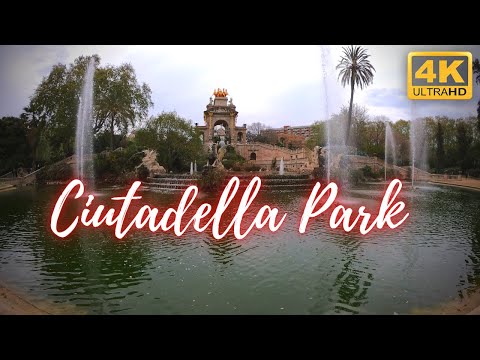 Barcelona Walk Parc de la Ciutadella Ciutadella Park 4k