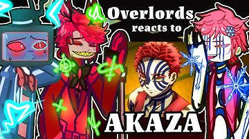 OVERLORDS HAZBIN HOTEL react to AKAZA as a NEW OVERLORD 🛎️Gacha2 react #hazbinhotel2 #demonslayer