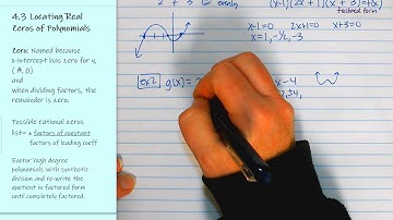 4.3 Locating Real Zeros of Polynomials || Precalculus