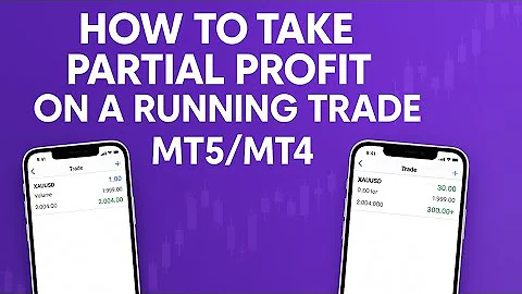 How To Take Partial Profit on a Running Trade || MT5/MT4 Mobile
