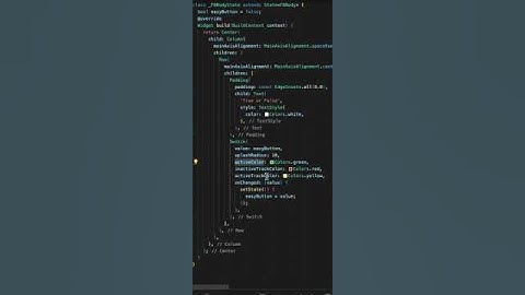 Flutter Toggles and Switches #appdevelopment #coding #flutter #flutterdev #fluttertutorial